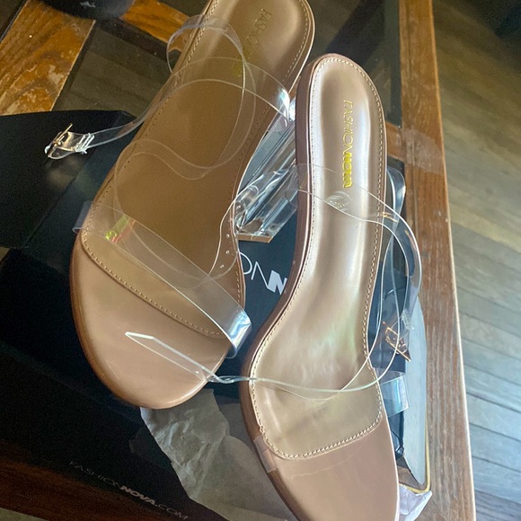 Fashion Nova Shoes - Fashion Nova Glass Slipper Type Shoe